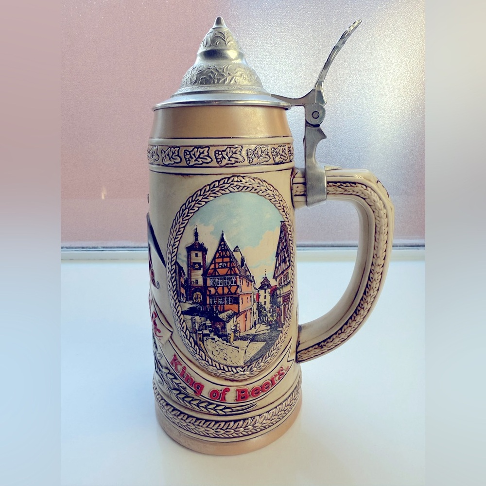 Budweiser Anheuser-Busch, Inc. Beer Stein with Lid